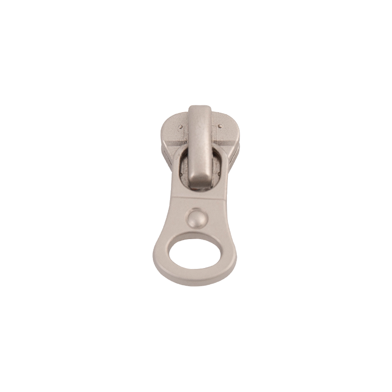 FY3127 8# curseur en métal argent mat