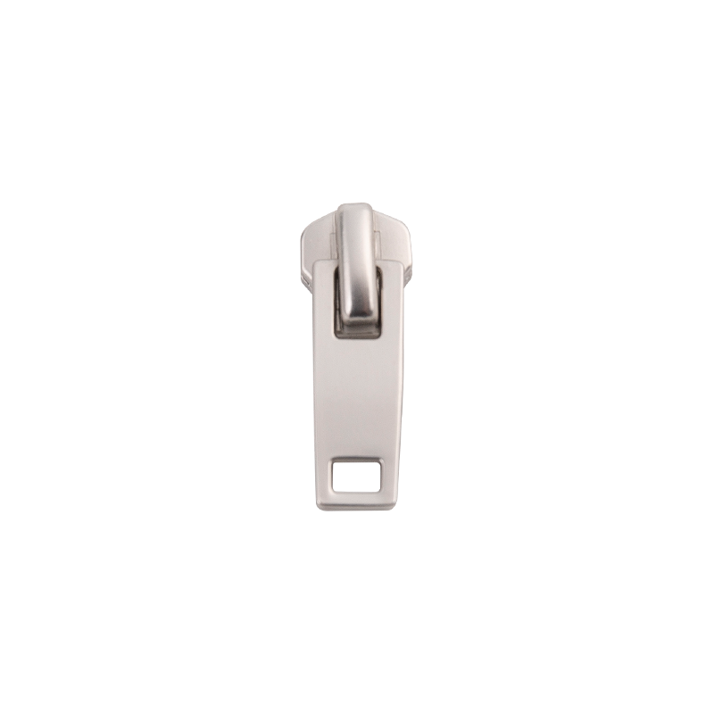 FY3557 8# curseur en métal argent mat