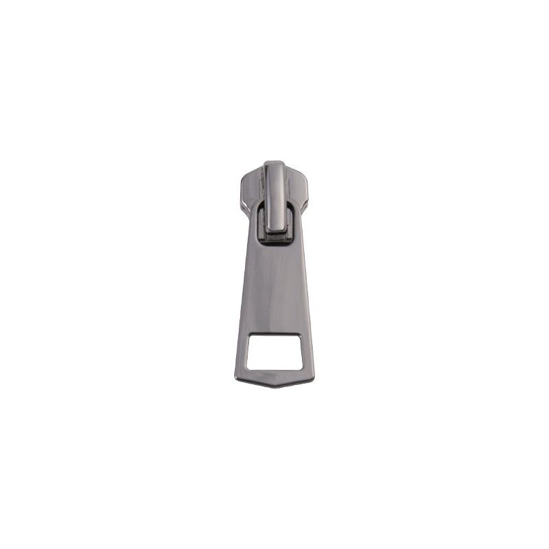 FY3594 5# curseur en résine nickel noir brillant brossé