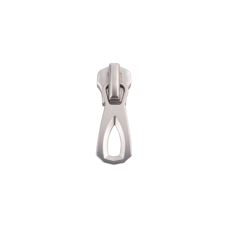 FY3113 8# curseur en métal argent mat