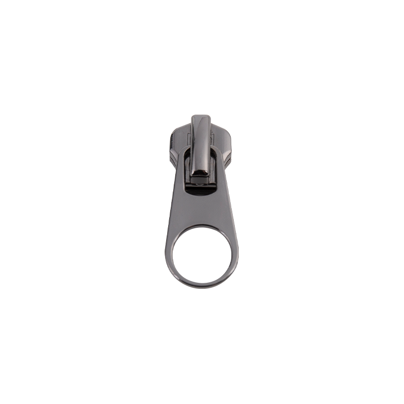 FY4155 5# curseur en métal nickel noir brillant